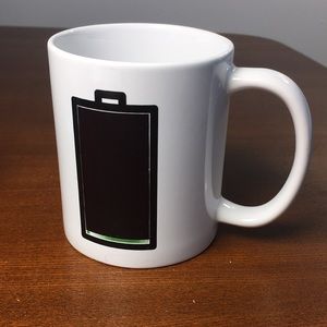 Color changing battery mug